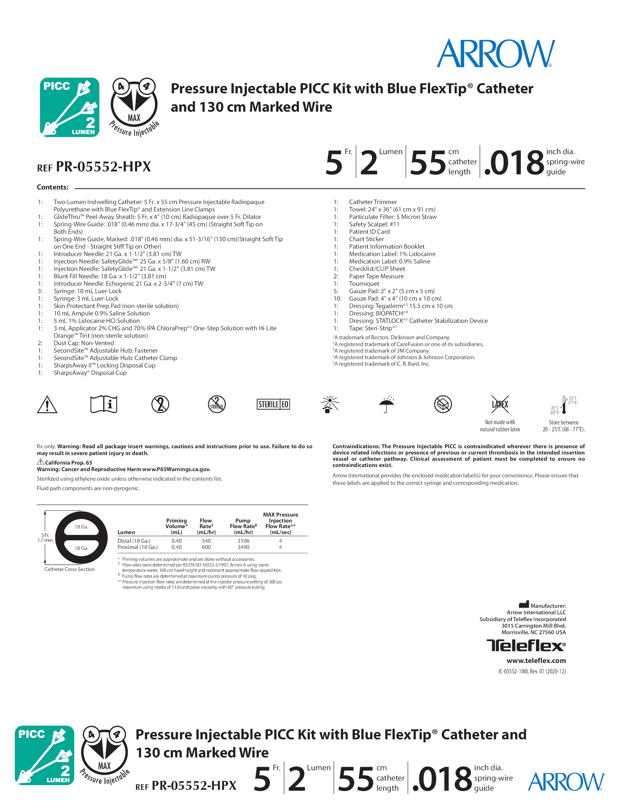 PR-05552-HPX - Teleflex Incorporated - Vascular Access Product Catalog