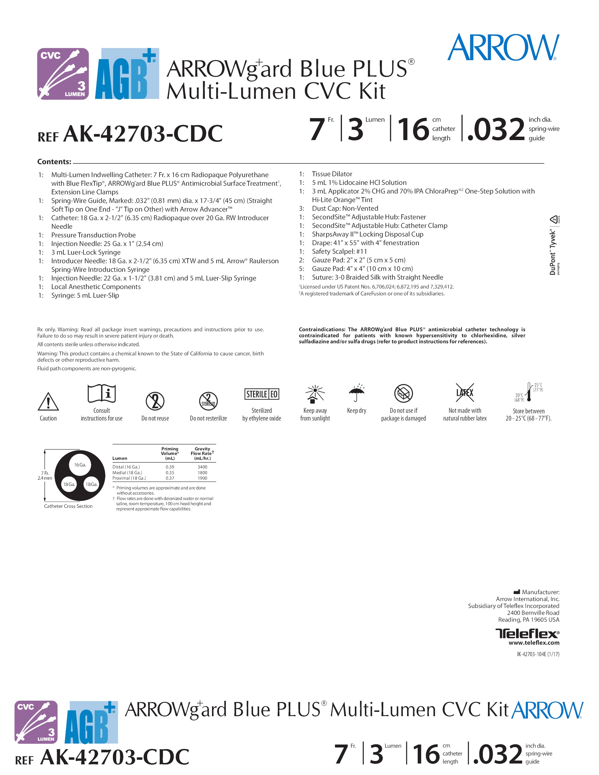 ak 42703 cdc teleflex incorporated vascular access product catalog